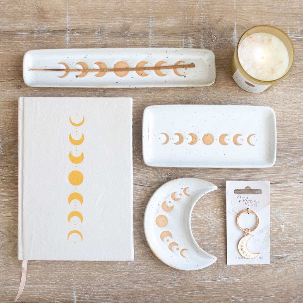 Something Different - 17cm Moon Phase Trinket dish - Cream